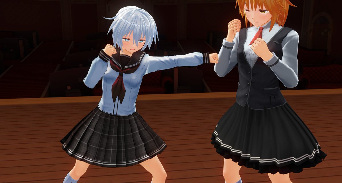 victors_gimlet's tweet photo. フィトちゃんの攻撃をガードする金髪ちゃん https://t.co/35WkKyvJT3