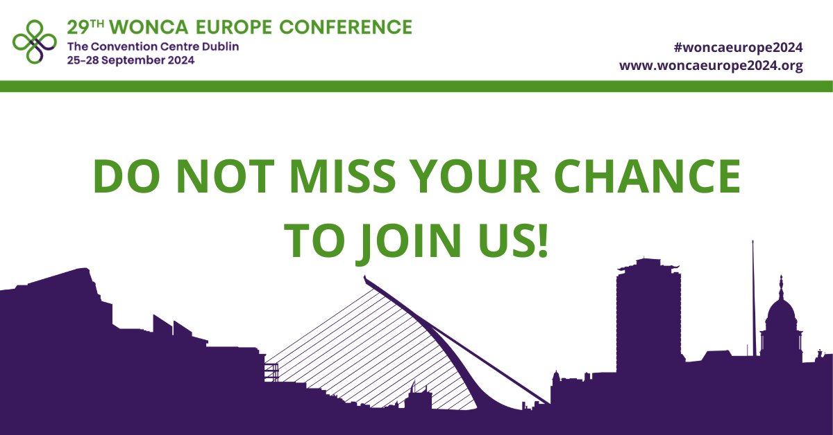 WONCA Europe conference 2024 (@woncaeurope2024) on Twitter photo ๐ข There's still time to register! ๐ Donโt miss this amazing conference for general practitioners and family doctors! ๐ฉโโ๏ธ๐จโโ๏ธ
Weโve got an exciting program lined up just for you, packed with valuable insights and inspiration.
#woncaeurope2024 <a href="/WoncaEurope/">WONCA Europe</a>
woncaeurope2024.org/registration ๐ข There's still time to register! ๐ Donโt miss this amazing conference for general practitioners and family doctors! ๐ฉโโ๏ธ๐จโโ๏ธ
Weโve got an exciting program lined up just for you, packed with valuable insights and inspiration.
#woncaeurope2024 <a href="/WoncaEurope/">WONCA Europe</a>
woncaeurope2024.org/registration