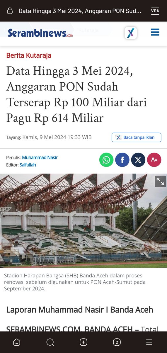 P013M's tweet photo. @MafiaWasit Lihat pagu nya... Anggaran PON nya di bagi 2 Provinsi
PON Riau 1,5 T
PON Jawa barat 3T
PON Papua 10,5 T https://t.co/LCf3rXIxkj