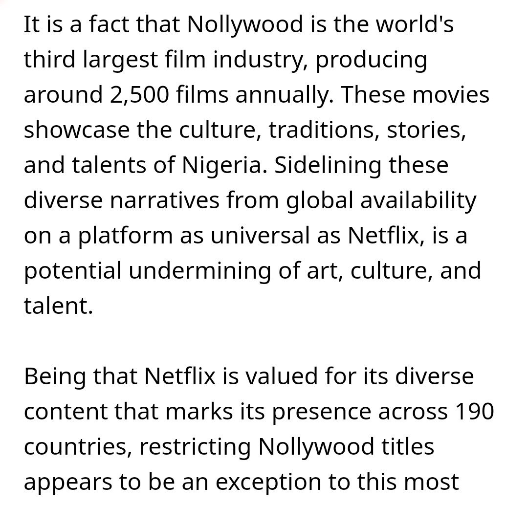 cinemapointer's tweet photo. ✍️ Join CinemaPointer in urging @Netflix to immediately remove all limitations and expand the streaming of all Nollywood titles globally. Together, we can make a change.

To sign petition; use link in CP's Bio or https://t.co/OHlBbUwRpa 

#NetflixTakeNollywoodGlobal https://t.co/F0H7C3lJmW