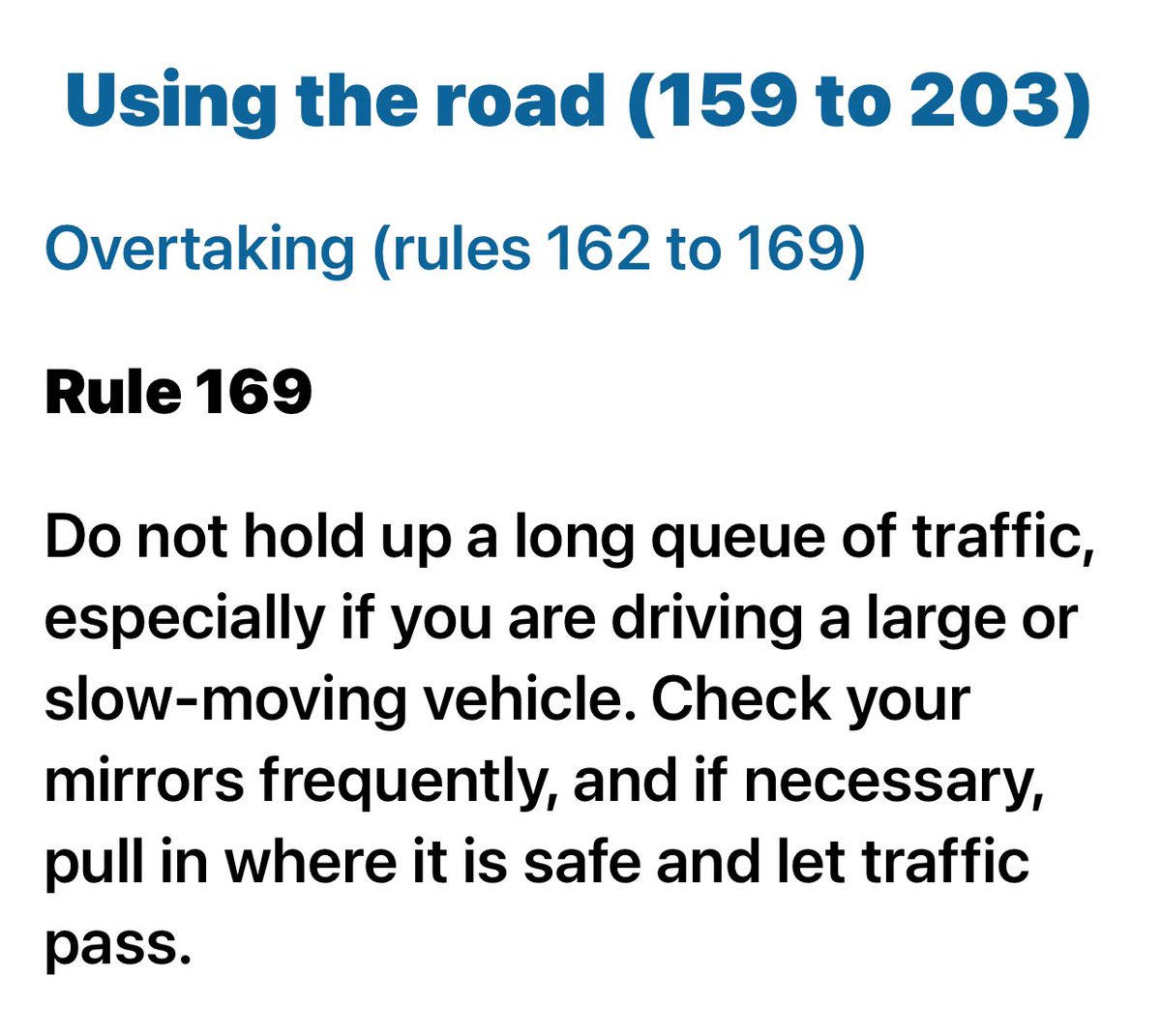 SimonWest26's tweet photo. @rothiemoon People need to know their Highway Code & actually follow the rules! #rule169 https://t.co/tYHKkhPouF