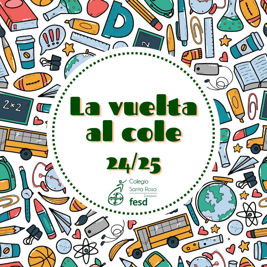 SantaRosaFESD's tweet image. Bienvenidos a este nuevo curso 24/25
El Colegio se vuelve a llenar de ilusion y alegría con vosotros.
#somosfesd #vivetupasion #aceptaelreto #somosartistas #entregate