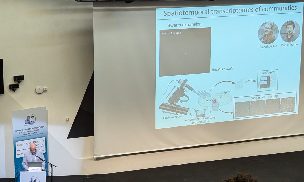 Raya Faigenbaum-Romm (@rayaromm) on Twitter photo Great start for the ISM 2024 Annual meeting at <a href="/BarIlanU/">Bar Ilan University</a> with a fascinating talk by Prof. Knut Drescher <a href="/knutdrescher/">Knut Drescher</a> about the world of biofilms, presenting advanced tools developed in the lab and showing biofilms are aggressive and not defensive against immunity Great start for the ISM 2024 Annual meeting at <a href="/BarIlanU/">Bar Ilan University</a> with a fascinating talk by Prof. Knut Drescher <a href="/knutdrescher/">Knut Drescher</a> about the world of biofilms, presenting advanced tools developed in the lab and showing biofilms are aggressive and not defensive against immunity