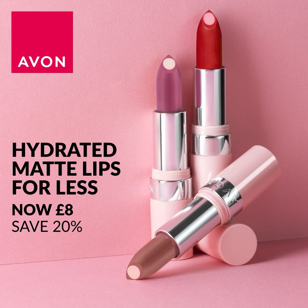 crazybug36's tweet image. Sound the alarm 🚨 you can now get Avon’s Hydramatic Matte Lipstick for just £8 🤯 A matte lipstick that hydrates instantly AND overtime – you know I’m obsessed. Pop on the link to order yours x

shopwithmyrep.co.uk/avon/ToBeBeaut…

#AvonLipstick #Lipstick #MakeupOffer #HydratingLipstick