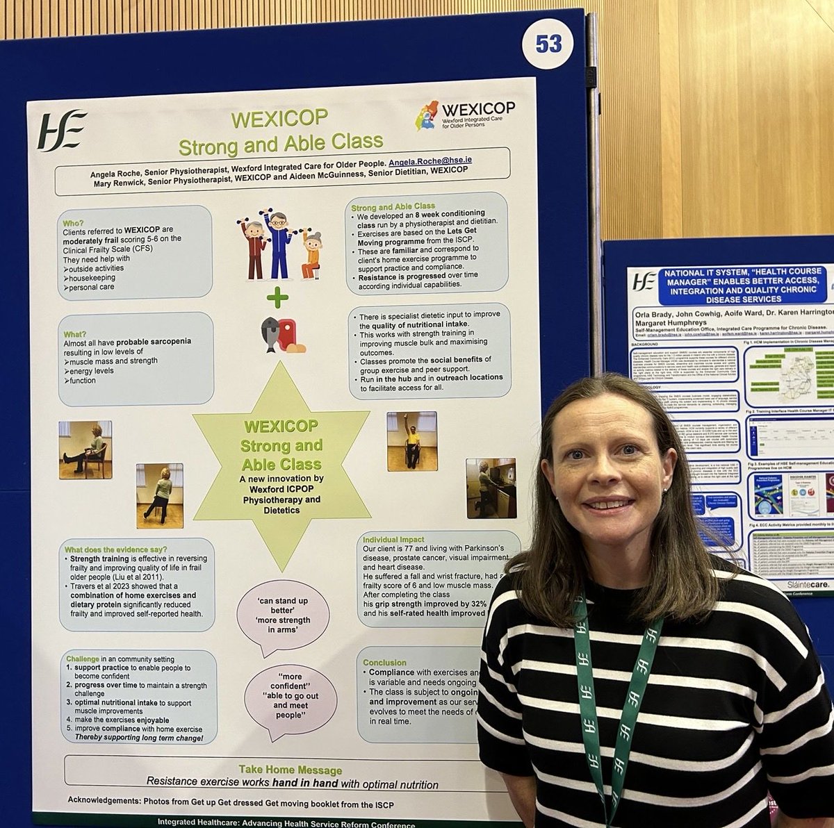 HSEWexOlderPersons (@hsewexolderpers) on Twitter photo Wexford ICPOP delighted to be at #HSEConference24. Angela Roche PT outlining our physio-dietetic developed Strong & Able Class for combating #sarcopenia in older person. <a href="/SouthEastCH/">HSE/SECH (now part of HSE Dublin and South East)</a> <a href="/HSELive/">HSE Ireland</a> <a href="/WexFit/">WexFIT</a> <a href="/_ISCP_/">ISCP</a> <a href="/WeHSCPs/">National HSCP Office, HSE</a> <a href="/indi_OPNIG/">OPNIG</a> #integratedcare Wexford ICPOP delighted to be at #HSEConference24. Angela Roche PT outlining our physio-dietetic developed Strong & Able Class for combating #sarcopenia in older person. <a href="/SouthEastCH/">HSE/SECH (now part of HSE Dublin and South East)</a> <a href="/HSELive/">HSE Ireland</a> <a href="/WexFit/">WexFIT</a> <a href="/_ISCP_/">ISCP</a> <a href="/WeHSCPs/">National HSCP Office, HSE</a> <a href="/indi_OPNIG/">OPNIG</a> #integratedcare