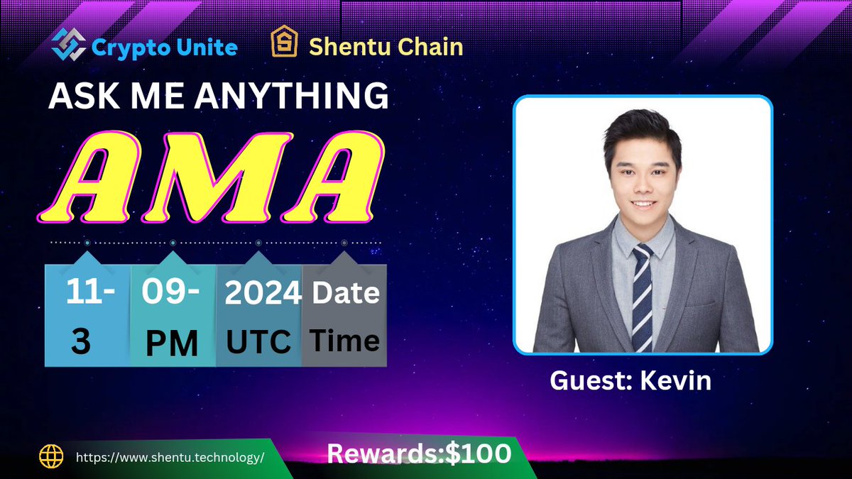 CryptoUnite_'s tweet photo. ♂️ Crypto Unite & Shentu Chain Text AMA
⏰ Time: Sept 11, 3PM (UTC)
🎁 $100 USDT
🔸Follow @ShentuChain & @CryptoUnite_
🔸Rules : https://t.co/VF5gt7ivbj
🔸Like, RT & comment
📍Venue: https://t.co/NhJwPcXiTk
#AMA #Text #CryptoUnite #Shentu #Chain https://t.co/wVfsT5c5kM