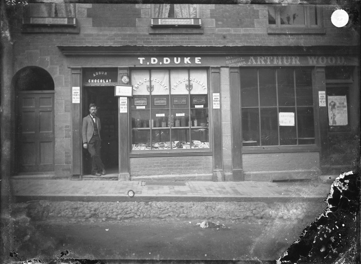 It's #InternationalChocolateDay today, and what better way to celebrate than with tis image of T.D. Dukes Chocolate shop on the High Street, taken in 1905?

(clearly, the answer is eating actual chocolate, but that's slightly out of our control...)