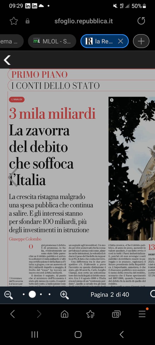 Ingiustizie generazionali in un'italia dove gli interessi sul debito sono più che gli investimenti sull'istruzione su <a href="/RepubblicaAF/">Repubblica Affari&Finanza</a>