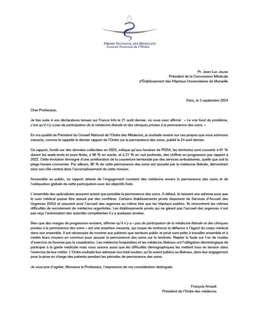 Ordre des Médecins tweet media