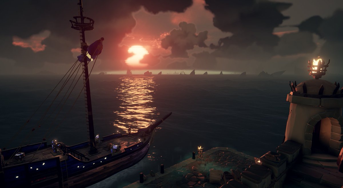Deliroast20's tweet photo. Late night fishing 
#SoTShot 
@SeaOfThieves https://t.co/ywTQ1zrRjW