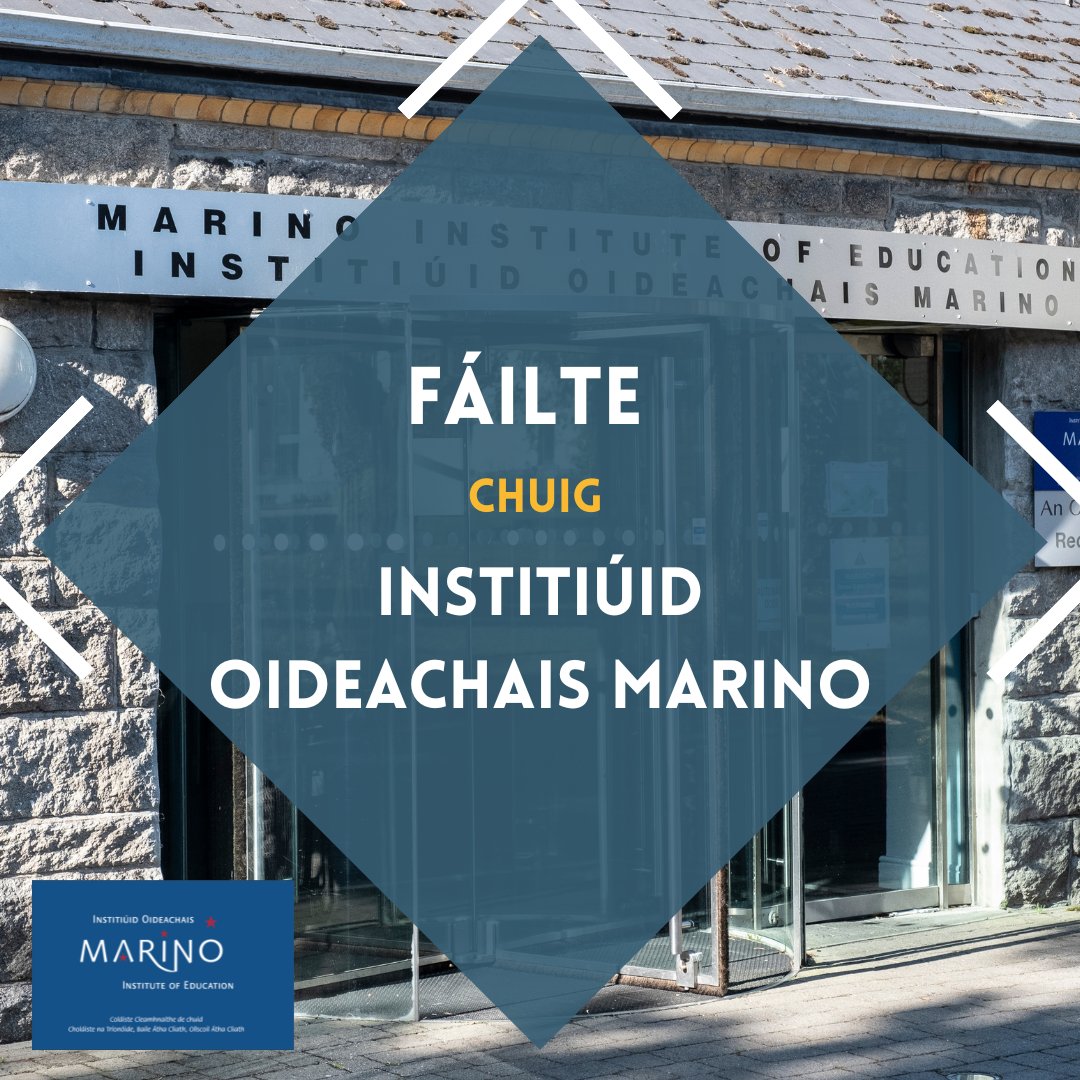 Ba mhaith linn fáilte a chur roimh lucht na chéad bhliana a bheas ag tosú in <a href="/MarinoInstitute/">MIE</a> an tseachtain seo.

Go mbaine sibh idir sult agus tairbhe as bhur dtréimhse linn! 

📅📚🎓