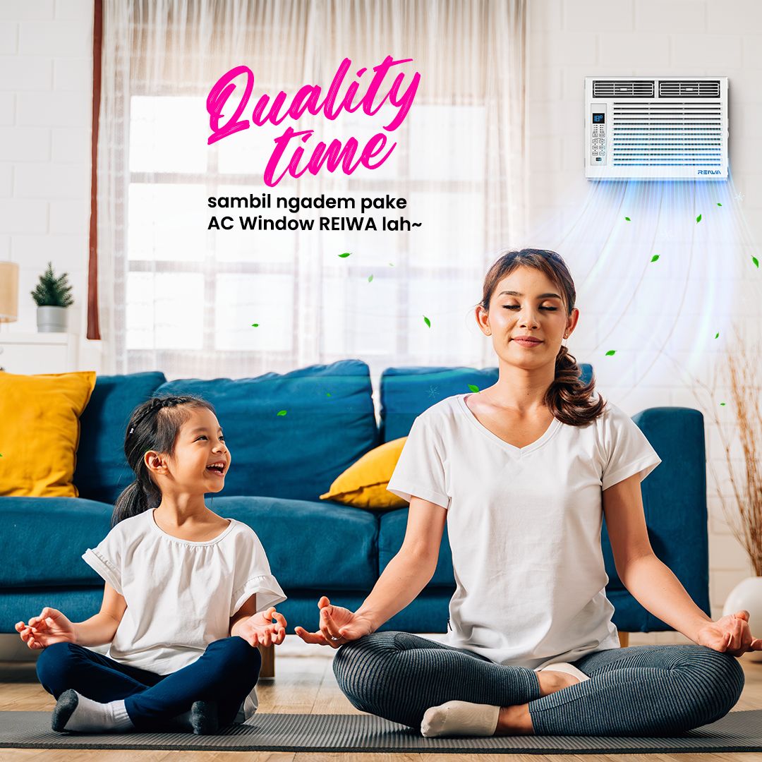 reiwa_id's tweet photo. Siapa yang mau adem? 🙋‍♂️ Quality time emang enaknya ngadem di rumah pake AC Window REIWA.

Yuk, langsung order buat rasain bebas gerah bareng AC Window REIWA!

#Reiwa #LivingStyle #homeappliances #lifestyle #ReiwaNewEra #NewEraAppliances #AC #airconditioning #airconditioner https://t.co/giGP3Nodbf