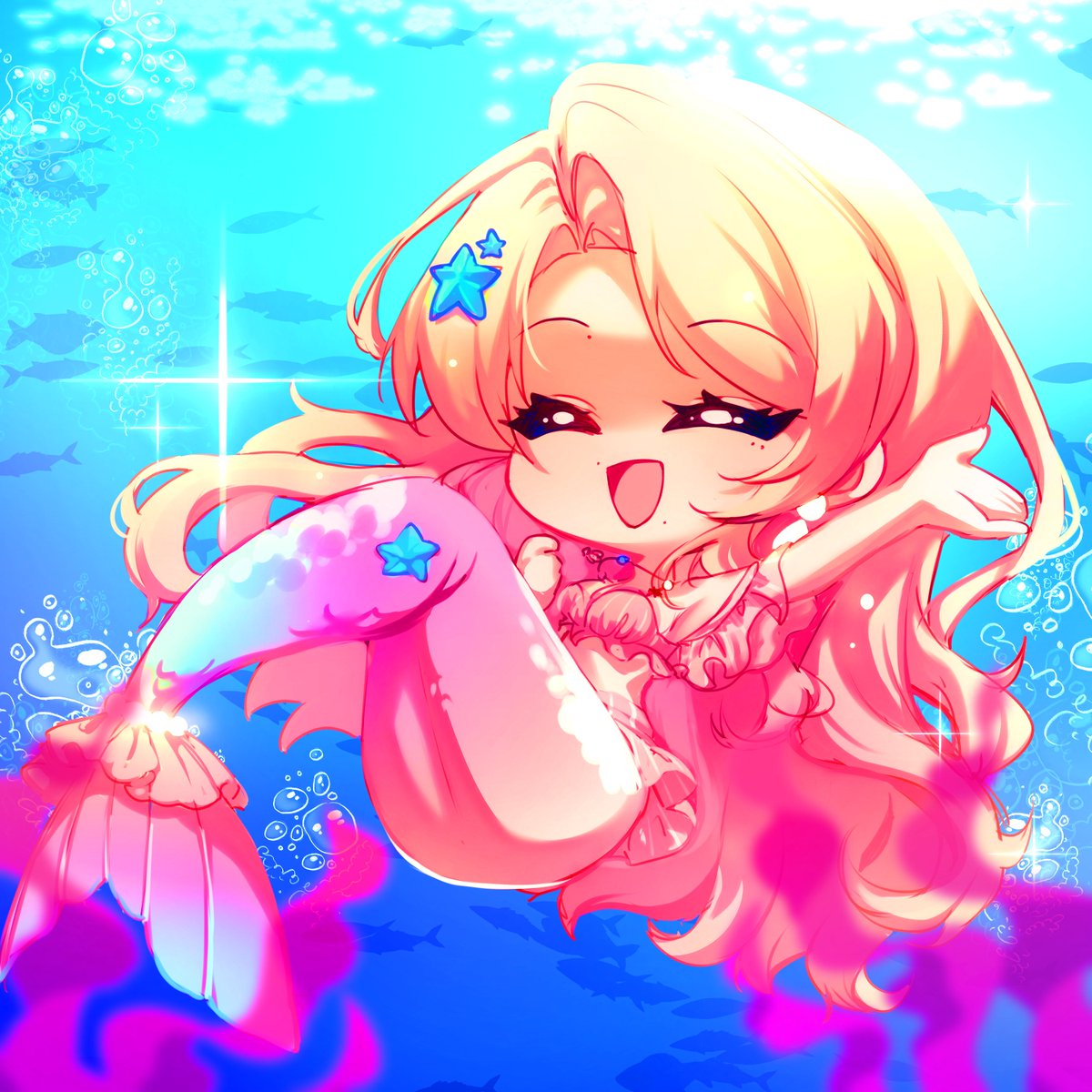 I don't think I ever posted JUST my mermay piece I did! I was really proud of it and very happy with how mermay as a whole went this year 🩶✨