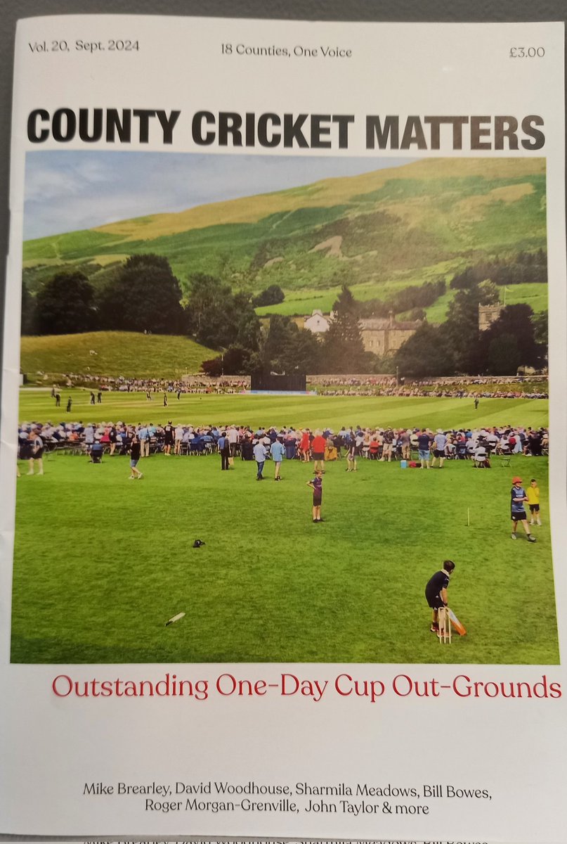 What an excellent edition. Possibly the best since I started subscribing. All articles like the county game, first class
Thanks to all contributors <a href="/AnnieChave/">Annie Chave</a> <a href="/MattersCounty/">County Cricket Matters</a>