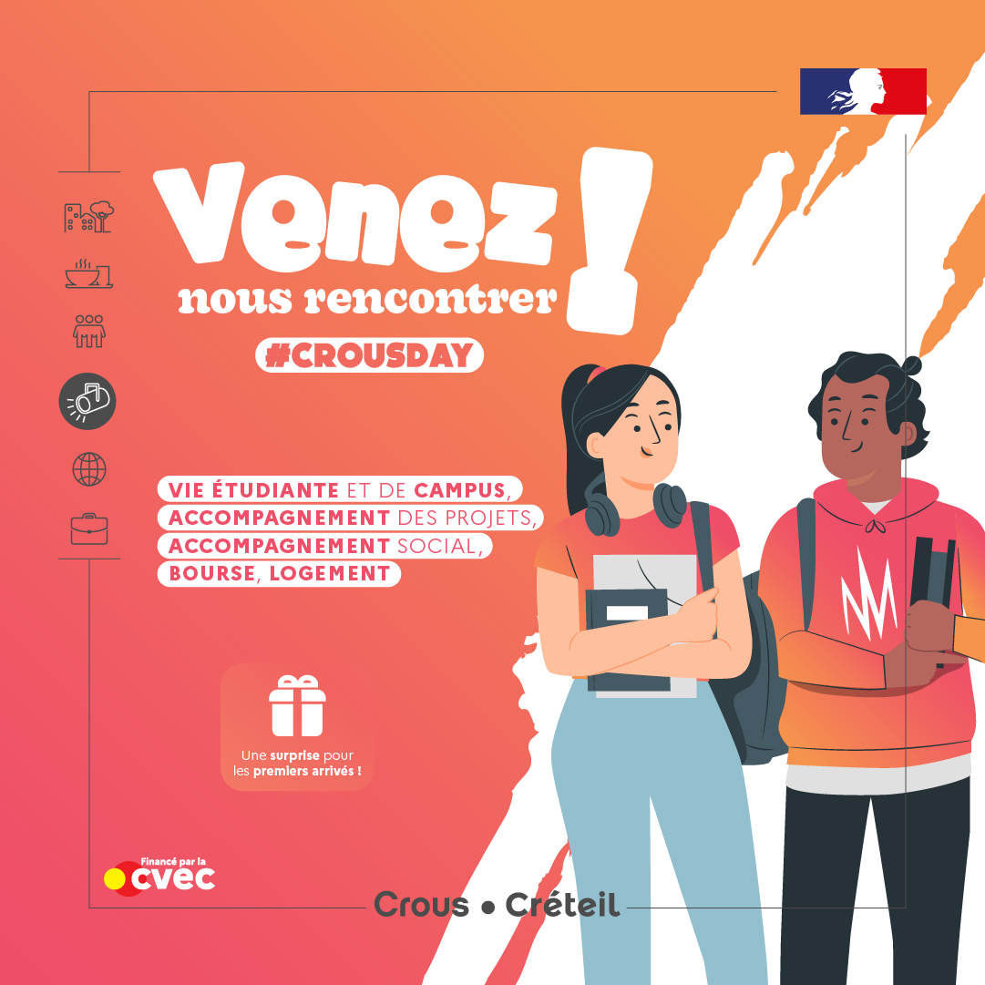 Le Crous de Créteil sera présent au sein de vos campus. Nos services de vie étudiante seront présents pour répondre à vos questions ! L’occasion aussi de vous remettre votre surprise de rentrée... Qui gagnera le fameux ticket d’or ? 🧐
👉 Dates et lieux : crous-creteil.fr/2024/07/15/cro…