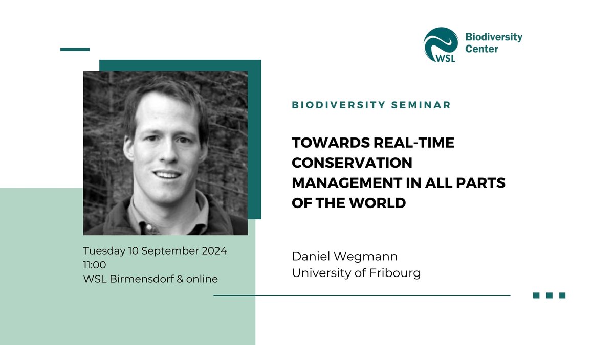 WSL Biodiversity Center (@wslbiodiversity) on Twitter photo Our WSL Biodiversity Seminar Series starts again tomorrow! Our opening speaker is Daniel Wegmann
<a href="/unifrBiology/">unifrBiology</a>. He'll present three analysis tools that are robust to variation in the sampling process. Join us in person or online!
biodiversitycenter.wsl.ch/en/events/deta… Our WSL Biodiversity Seminar Series starts again tomorrow! Our opening speaker is Daniel Wegmann
<a href="/unifrBiology/">unifrBiology</a>. He'll present three analysis tools that are robust to variation in the sampling process. Join us in person or online!
biodiversitycenter.wsl.ch/en/events/deta…