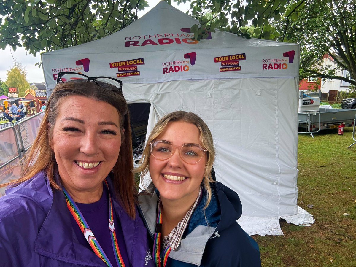 UnisonRotherham's tweet photo. Missed the action? 
Catch Kerri and Melissa’s chat on Rotherham Radio about #StarsinOurSchools and the #NJCPay Ballot! It’s the radio moment you didn’t know you needed. 💜

🔗 Tune in 3:15:40 here: https://t.co/jEJIxaBqB8 

#RotherhamShow #TeamUNISON #rotherhamiswonderful https://t.co/nke6xiGgyg