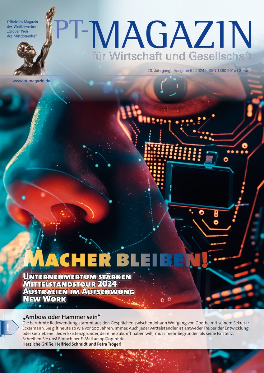 Ab heute online und im Briefkasten!

Jetzt kostenlos lesen, ohne Paywall!

epaper.pt-magazin.de/pt-magazin-aus…