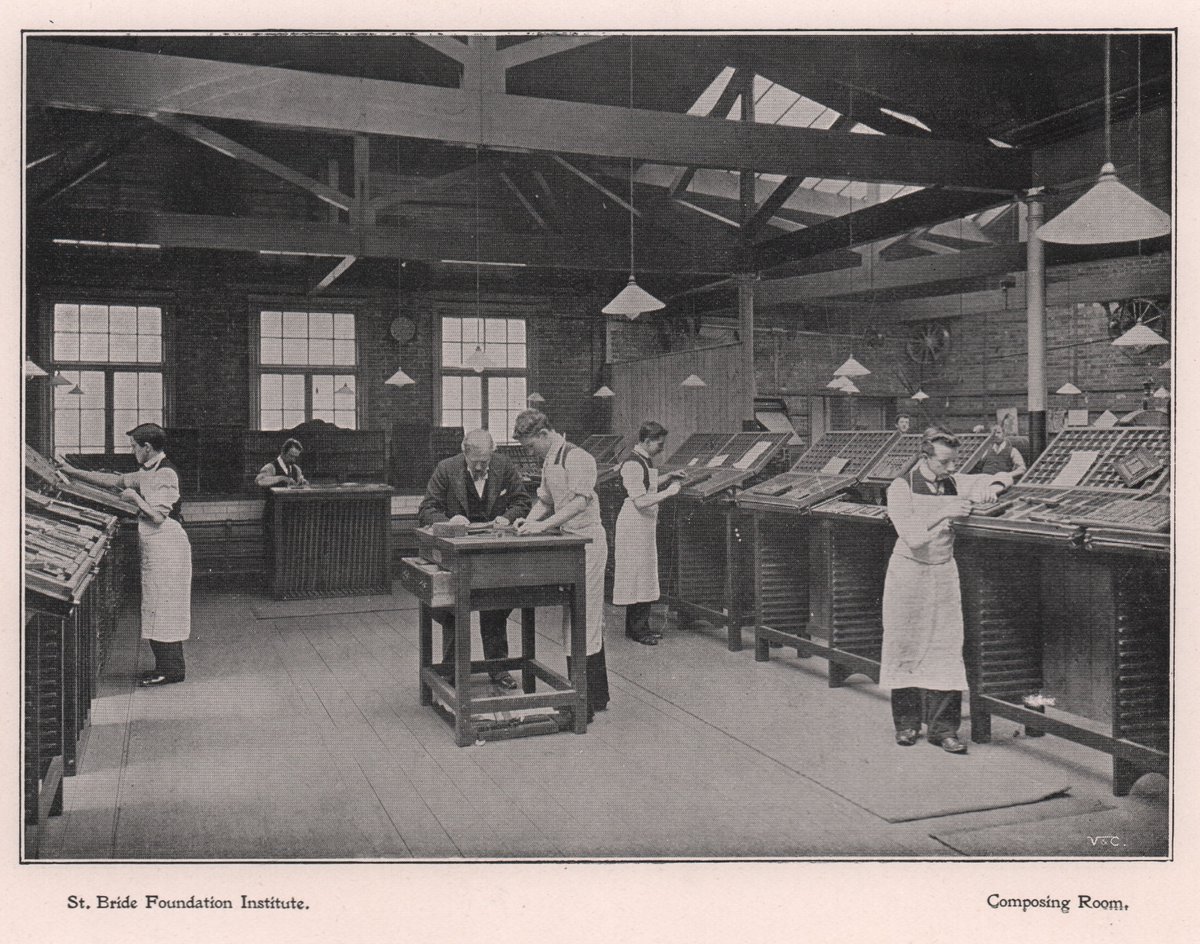 stbridefdn's tweet image. Photos of the St Bride Foundation Printing School composing room, 1910s.

The Printing School was based in our building until the 1920s, when it moved on to become what is now London College of Communication.

#PrintHistory #StBrideFoundation #Heritage #PrintSchool
