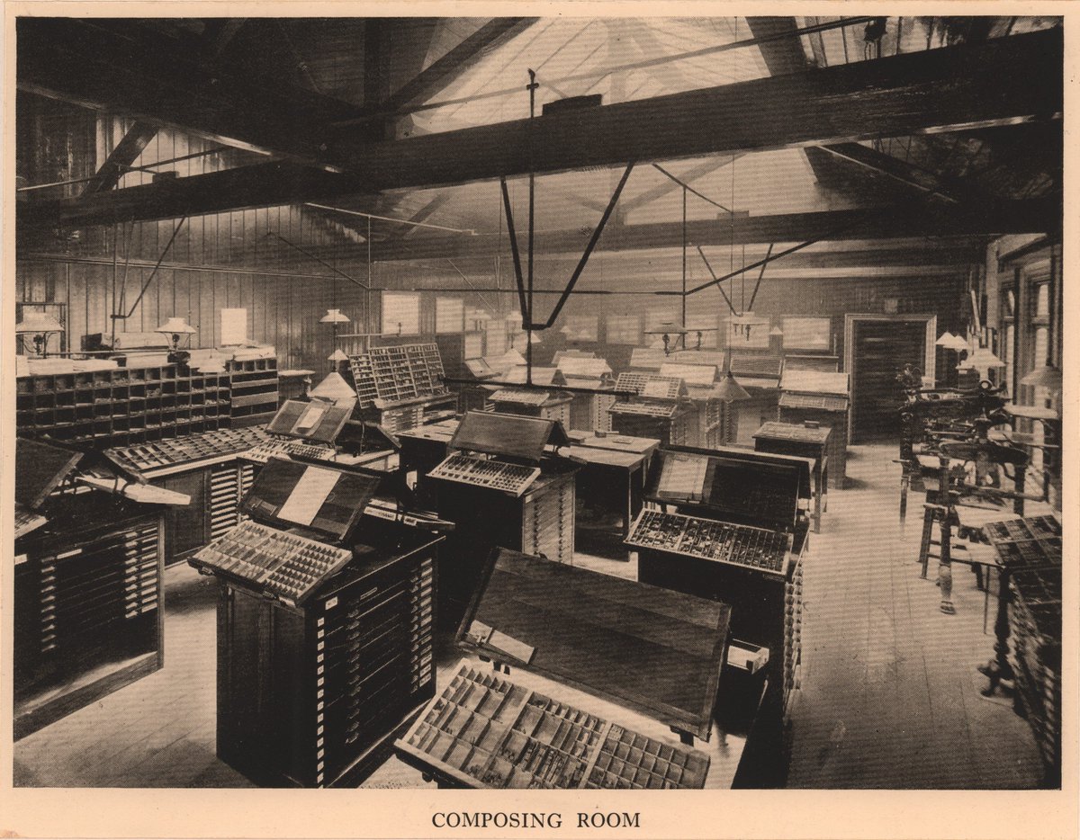 stbridefdn's tweet image. Photos of the St Bride Foundation Printing School composing room, 1910s.

The Printing School was based in our building until the 1920s, when it moved on to become what is now London College of Communication.

#PrintHistory #StBrideFoundation #Heritage #PrintSchool