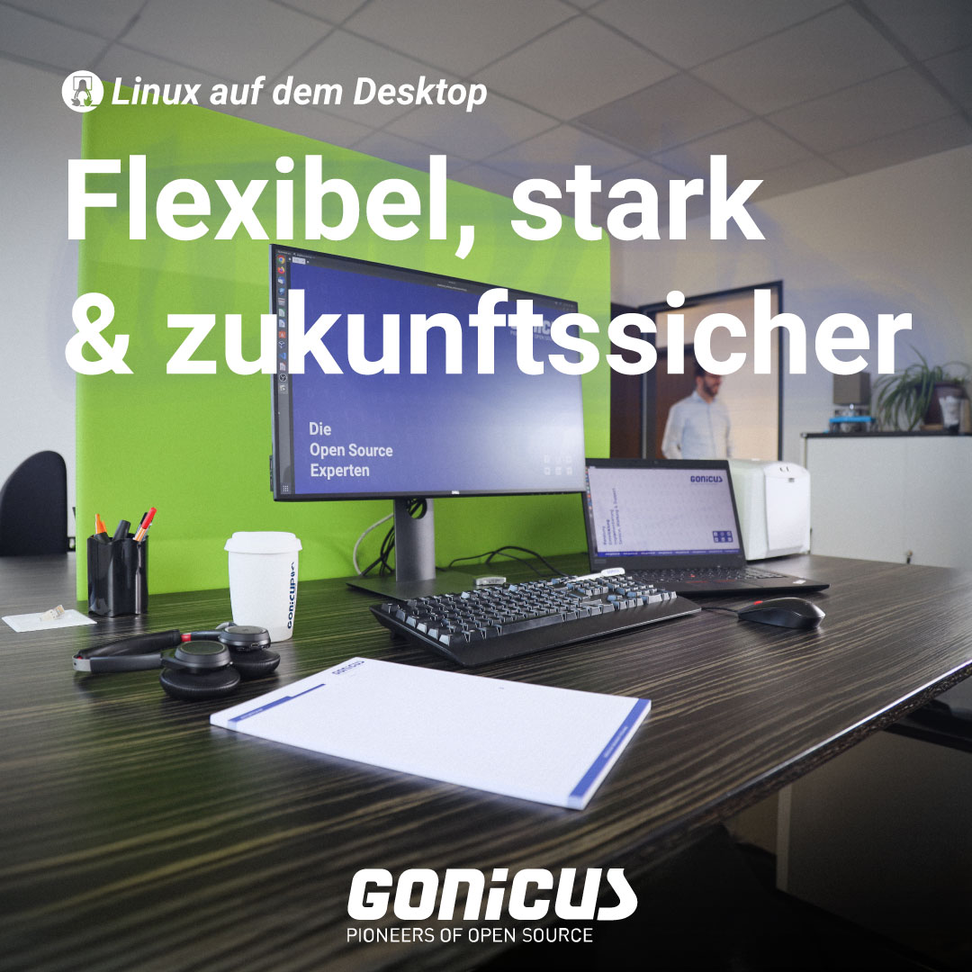 #Linux auf dem Desktop: Flexibel, sicher, zukunftsfähig. #GONICUS unterstützt beim Umstieg – maßgeschneidert und professionell. Fragen? Wir freuen uns auf den Austausch!  #OpenSource #ITTransformation
