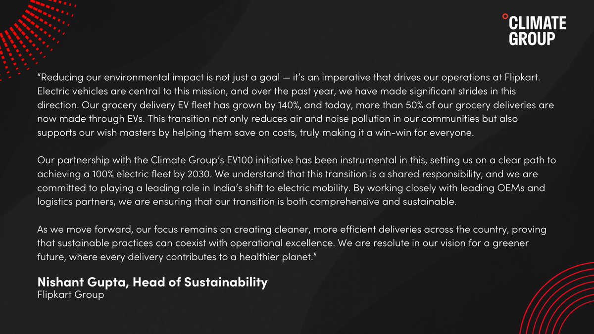 Our EV100 &amp; EV100+ campaigns are bringing together influential businesses in India committed to deploying light, medium, and heavy-duty electric vehicles. We’re marking #WorldEVDay with insights from some of our members in India. 

Here’s what they have to say: