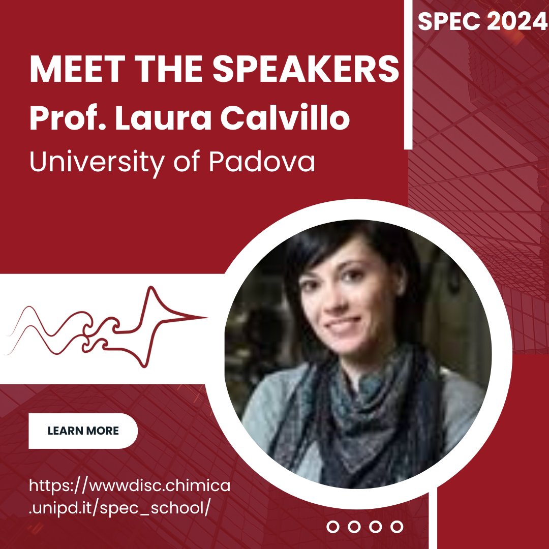 SPECSchool24's tweet photo. 🚀Only 6 days left until the start of the @SPECSchool24 !🚀We're thrilled to announce 3 distinguished speakers from @discunipd  :
1️⃣ Prof. Elisabetta Collini – Optical Spectroscopies
2️⃣ Prof. Laura Calvillo – Synchrotron Radiation 
3️⃣ Prof. Stefano Agnoli – SPM
#SPEC24 https://t.co/3Y7Hngk0kp