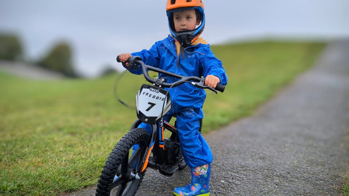 Day at the bike park on his new revvi