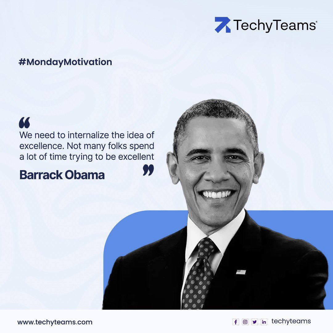 Techyteams's tweet image. To maintain excellence, we have to repeatedly do the good work we do.

Happy New Week!

#techyteams 
#excellence 
#monday