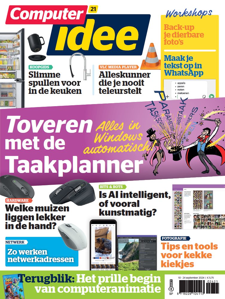 Computeridee's tweet image. Met Taakplanner in Windows kun je veel terugkerende taken zo instellen dat je er niet meer naar hoeft om te kijken. In Computer Idee 21 zetten we de Taakplanner naar onze hand, zodat veel klussen volledig automatisch gebeuren.