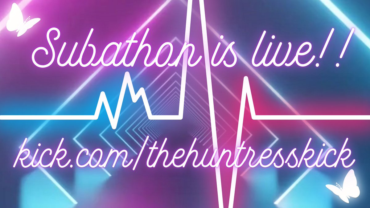 TheHuntressKick's tweet photo. Subathon is live!! Lots of fun, games and tons of giveaways!!! Come join the party! #kickstreamer #livestreaming #streamer #subathon #subathonstream #kick #PCGamer https://t.co/kq86gDkx9E