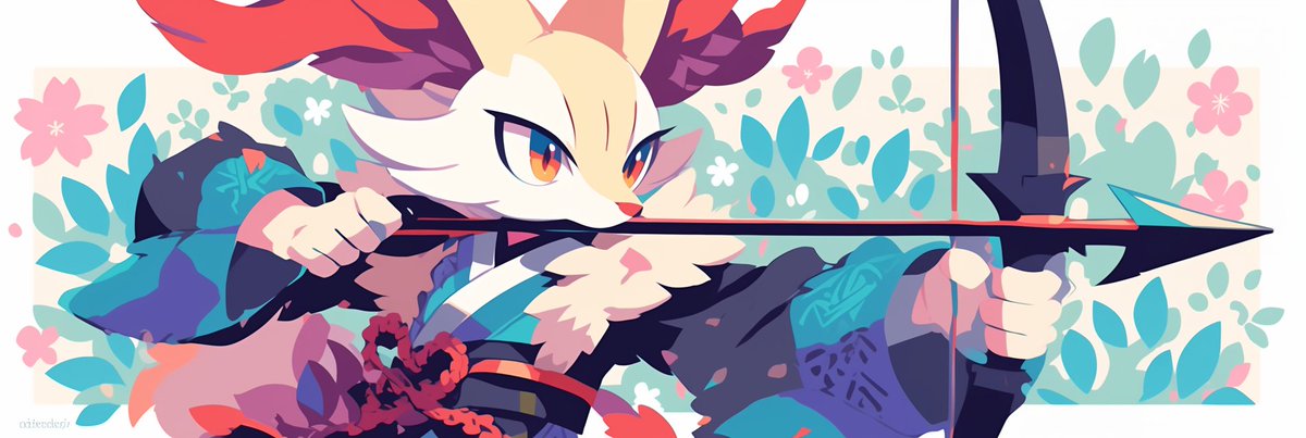 [Niji Journey] Braixen Header
