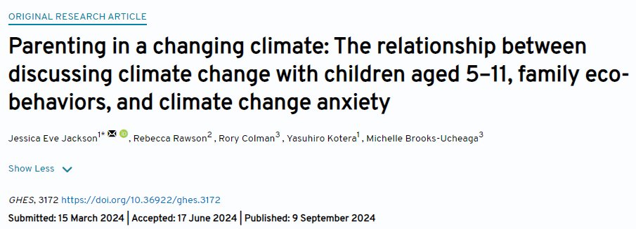Centre for Children & Young People Health Research (@cyphr17) on Twitter photo In this new original research publication @JJResearchNurse, <a href="/YasuKotera/">Dr Yasuhiro Kotera</a>, <a href="/MichelleBSays/">Michelle Brooks-Ucheaga</a> and colleagues explore the complexities for parents when discussing climate change with their children aged 5-11. Full article: accscience.com/journal/GHES/a… In this new original research publication @JJResearchNurse, <a href="/YasuKotera/">Dr Yasuhiro Kotera</a>, <a href="/MichelleBSays/">Michelle Brooks-Ucheaga</a> and colleagues explore the complexities for parents when discussing climate change with their children aged 5-11. Full article: accscience.com/journal/GHES/a…