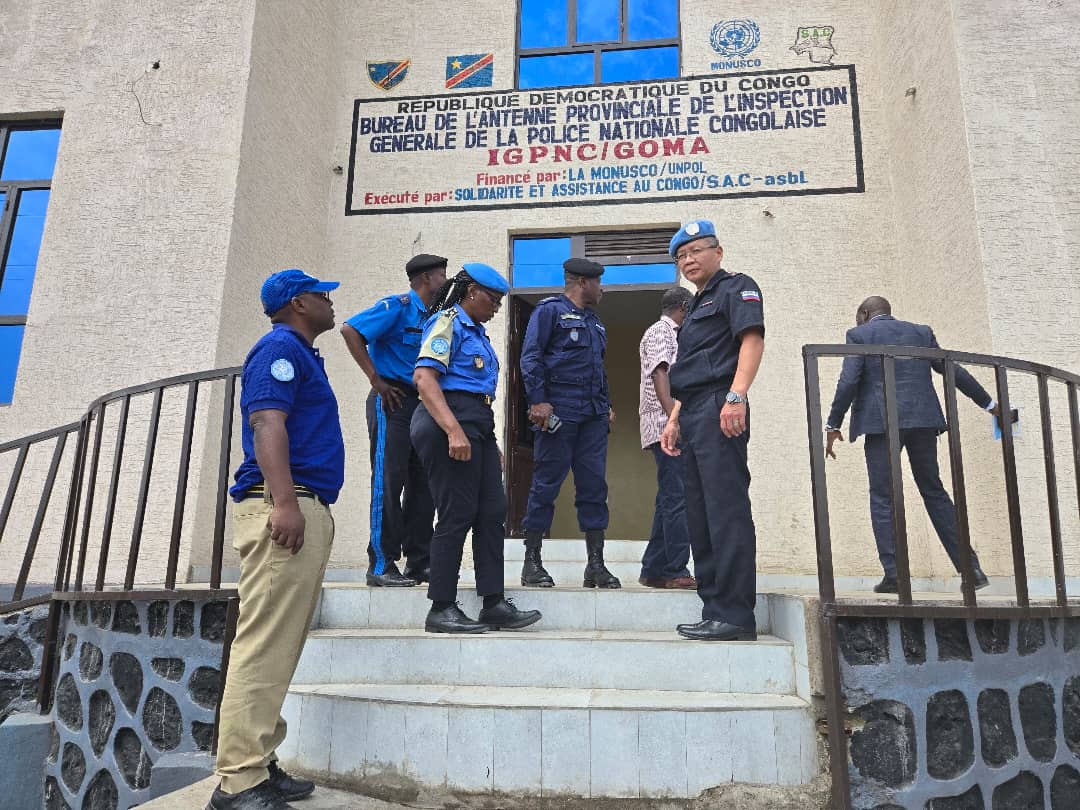 03/09/2024, UNPOL  de Goma a effectué une visite d'évaluation au niveau du chantier de construction de l'antenne IGPNC financé par la Composante Police Monusco, en prélude à la cérémonie de remise de ce bâtiment équipé qui interviendra le 10 septembre 2024 à Goma.<a href="/comgenpnc/">PNC</a>