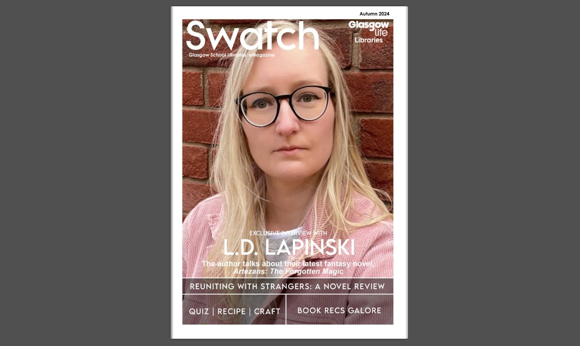 🚨BREAKING: The Autumn 2024 issue of Swatch is now here &amp; is full of great book recs, activities, and an exclusive interview with author @ldlapinski 📚

Check it out!➡️bit.ly/3ATZuPg
