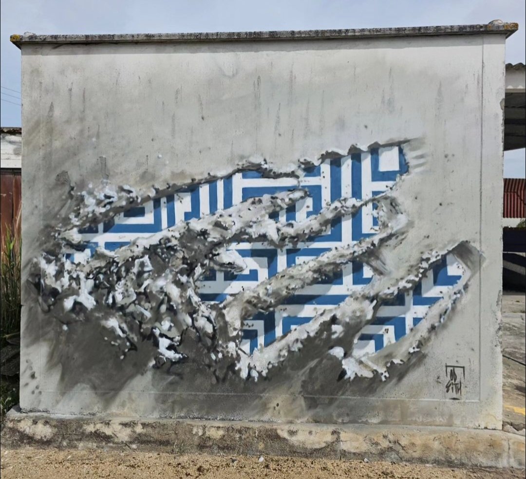 MolinaStreetArt's tweet photo. Art by Portugese Odeith somewhere on earth (2024) #odeith #streetart #lamolinastreetart | photo via artist mysl .nl/vyAbr https://t.co/4gQ6mcPm0H