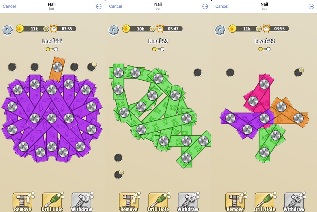 Apple, fish, and windmill？#TON #Telegram #games 

Have you discovered any more interesting shapes in The Nail Game?🤡

t.me/unnailbot