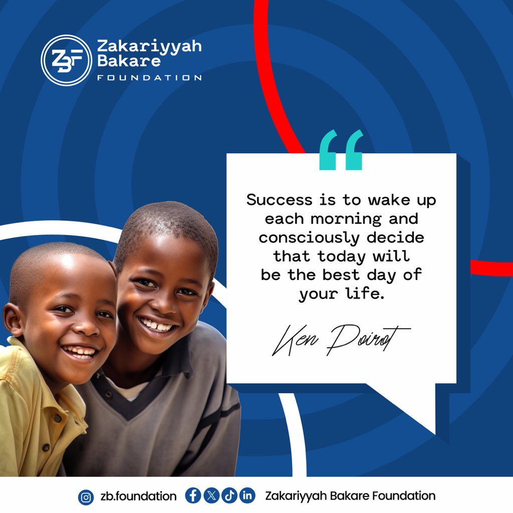 ZB__foundation's tweet photo. Happy new week! 🍀
 
Start your week off right! Remember success is a state of mind. Make the best of today and each day.
 
#Happynewweek
#MondayMotivation
#zbfoundation
#zakariyyahbakare https://t.co/jCPSp8VZDD