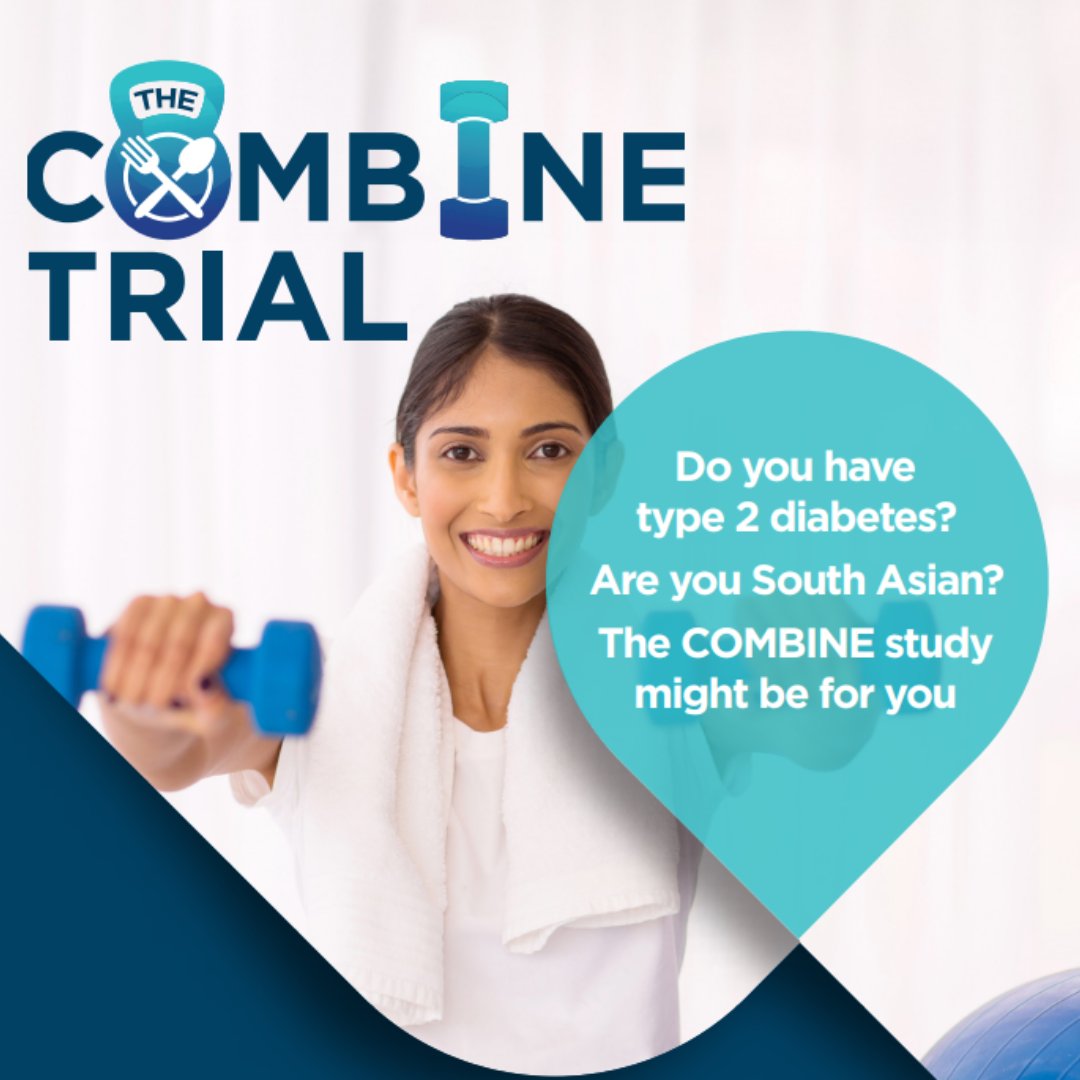 🌱Leicester Diabetes (@ldc_tweets) on Twitter photo South Asian and living with type 2 diabetes in Leicestershire?
Interested in a research study to see if you can lose body fat and improve your fitness levels through diet and exercise?
The COMBINE trial might be right for you!
Find out more by visiting: leicesterlifestyleresearch.org.uk/studies-blog/c… South Asian and living with type 2 diabetes in Leicestershire?
Interested in a research study to see if you can lose body fat and improve your fitness levels through diet and exercise?
The COMBINE trial might be right for you!
Find out more by visiting: leicesterlifestyleresearch.org.uk/studies-blog/c…