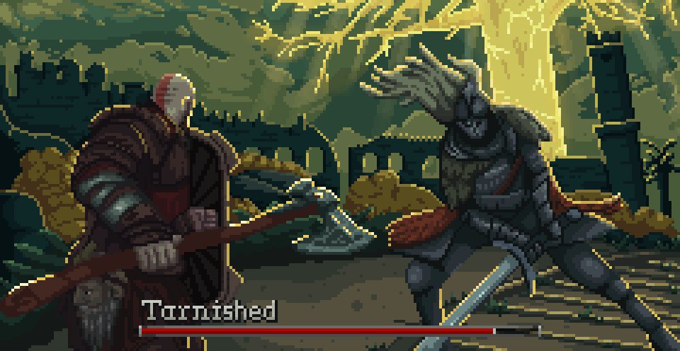VideoArtGame's tweet photo. Pixel art | God of War x Elden Ring

Artist: @jacksromart https://t.co/g4J6aWi6gu
