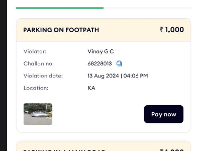 gcvinu's tweet photo. @blrcitytraffic - Hi How can 2 different violations be raised for the same vehicle in the same spot within a span of 15 mins ?
Could you please help review Challan No - 68257870 and Challan No - 68228013 ? https://t.co/dZRc3FMkxe