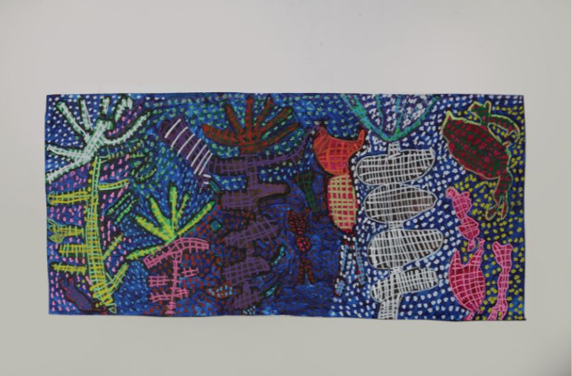 🍃 Get lost in the layers of mark making, tones and textures found within this this new painting by Venture Arts artist Maureen Callaghan.

'Untitled' painting on canvas, 2024.