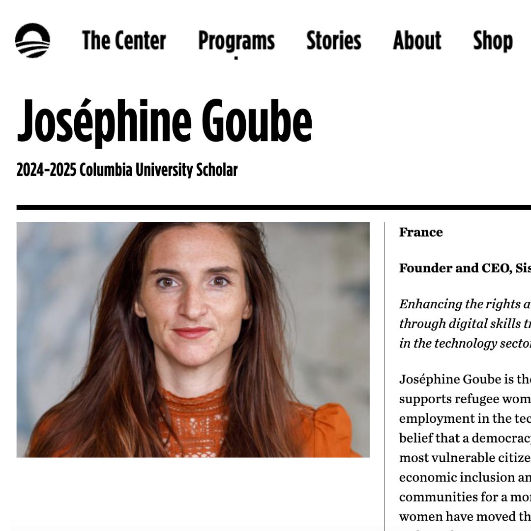 Sistech (@sistechglobal) on Twitter photo ICYMI: Our own <a href="/josephinegoube/">Joséphine Goube</a> is an #ObamaScholar! She has joined other emerging global leaders picked by the <a href="/ObamaFoundation/">The Obama Foundation</a> for a residency at <a href="/Columbia/">Columbia University</a>. Read our full press release to find out what this means for our CEO and for Sistech:
sistech.box.com/s/4g40e811ab4y… ICYMI: Our own <a href="/josephinegoube/">Joséphine Goube</a> is an #ObamaScholar! She has joined other emerging global leaders picked by the <a href="/ObamaFoundation/">The Obama Foundation</a> for a residency at <a href="/Columbia/">Columbia University</a>. Read our full press release to find out what this means for our CEO and for Sistech:
sistech.box.com/s/4g40e811ab4y…