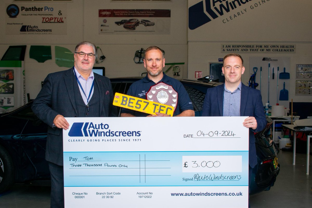 Last week we announced Tom as the winner of Clearly The Best 2024.

Get the full story and Tom's reaction in our latest news here: autowindscreens.co.uk/about-us/news/…