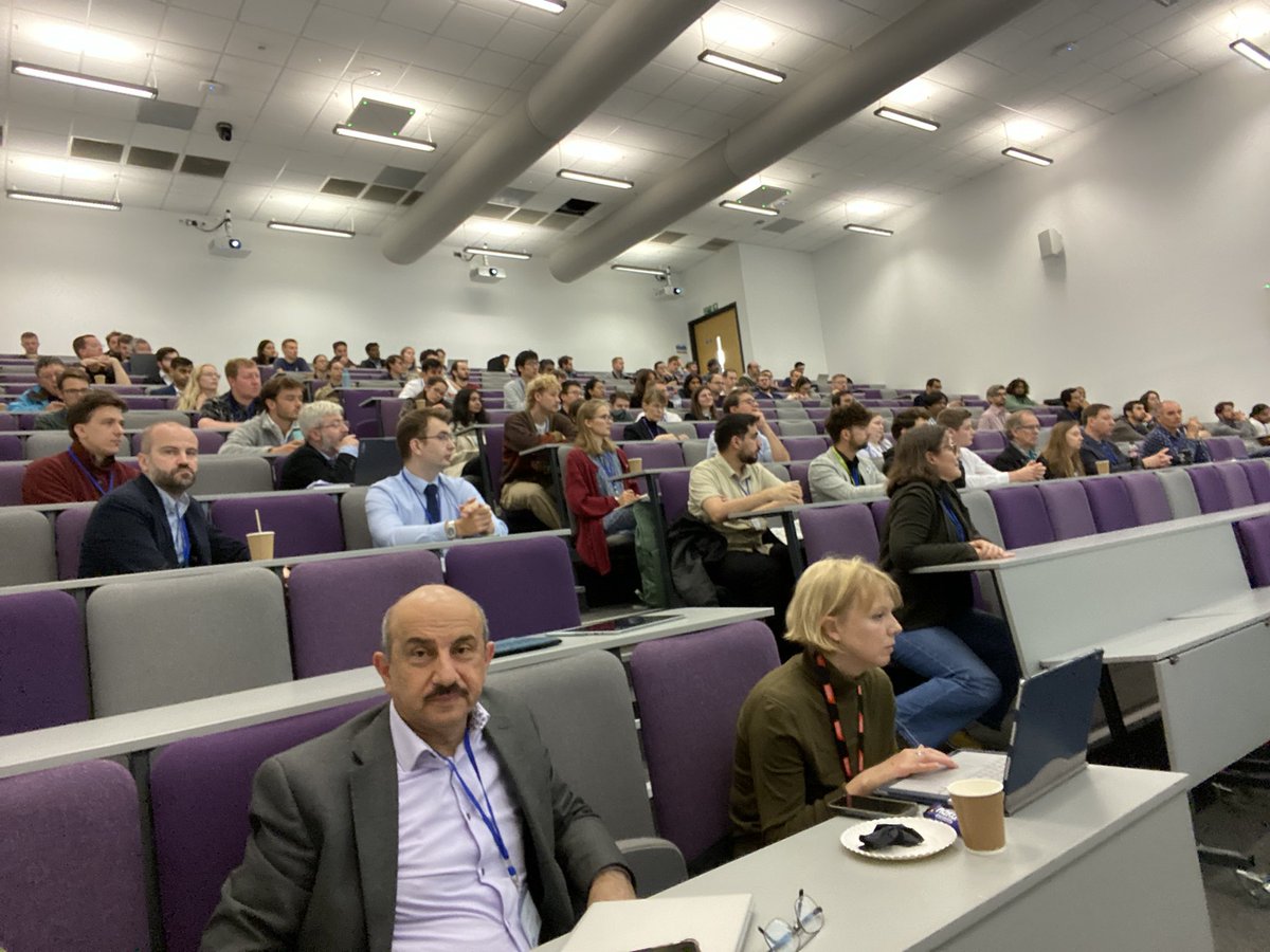 DrBenEvans's tweet photo. Our first plenary session with Prof Tiina Roose from @unisouthampton is sharing her work low Reynolds fluid flows in soils and the modelling of plant-soil interactions #UKFC2024 https://t.co/LKuvL44nM6