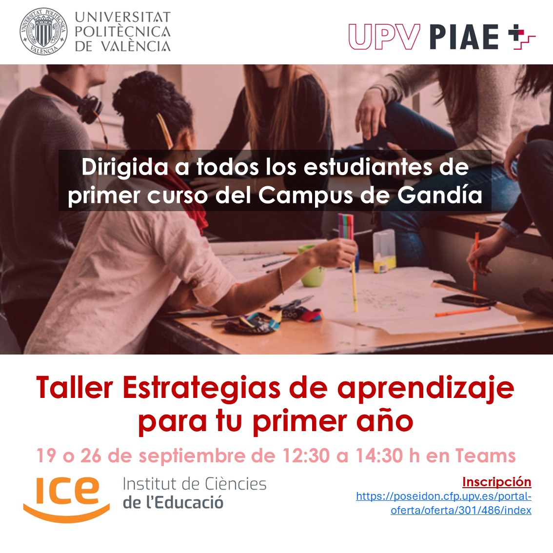 Estudiante de primer curso de <a href="/UPVCampusGandia/">Campus de Gandia | UPV</a> <a href="/UPV/">Universitat Politècnica de València</a> <a href="/ice_upv/">Instituto de Ciencias de la Educación de la UPV</a> @DAEPSG  Este taller te interesa, inscríbete en una sola fecha: 19 o 26 de septiembre 🏃‍♀️🏃‍♀️🏃