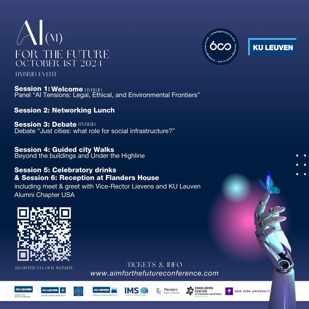Aimftfuture_Con's tweet photo. Do not miss out on our birthday celebration! 

📅 Register today and join us on October 1st -either in-person or online- as we celebrate KU Leuven's 600th anniversary in the city that never sleeps 🗽✨ https://t.co/Lvmc84aXdb