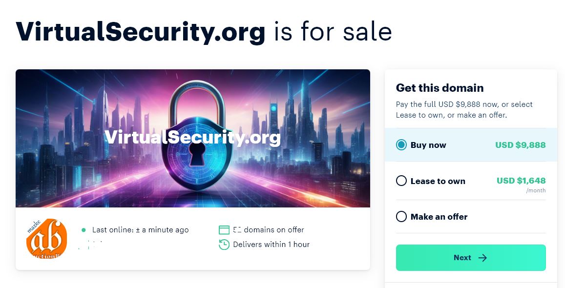 AuctionBio's tweet image. &quot;💻 Secure your digital future with 
VirtualSecurity.org 
a premium domain perfect for cybersecurity businesses and initiatives. 
🛡️ Available now! 
#CyberSecurity #DomainForSale #VirtualSecurity #SecureTheWeb #domainsforsale #startups #Mondaymotivaion #securitycode #Virtual