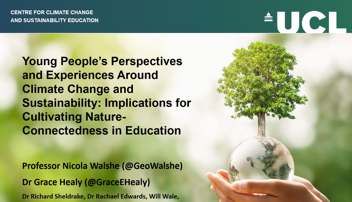 Professor Nicola Walshe (@geowalshe) on Twitter photo Excited to present results from our student survey at #BERAWERA2024 today. Exploring the relationship between nature connectedness & attitudes towards learning about climate change, & what we can learn from students' experiences of nature <a href="/GraceEHealy/">Dr Grace Healy</a> <a href="/UCL_CCCSE/">Centre for Climate Change and Sustainability Ed</a> <a href="/IOE_London/">IOE, UCL's Faculty of Education & Society</a> Excited to present results from our student survey at #BERAWERA2024 today. Exploring the relationship between nature connectedness & attitudes towards learning about climate change, & what we can learn from students' experiences of nature <a href="/GraceEHealy/">Dr Grace Healy</a> <a href="/UCL_CCCSE/">Centre for Climate Change and Sustainability Ed</a> <a href="/IOE_London/">IOE, UCL's Faculty of Education & Society</a>