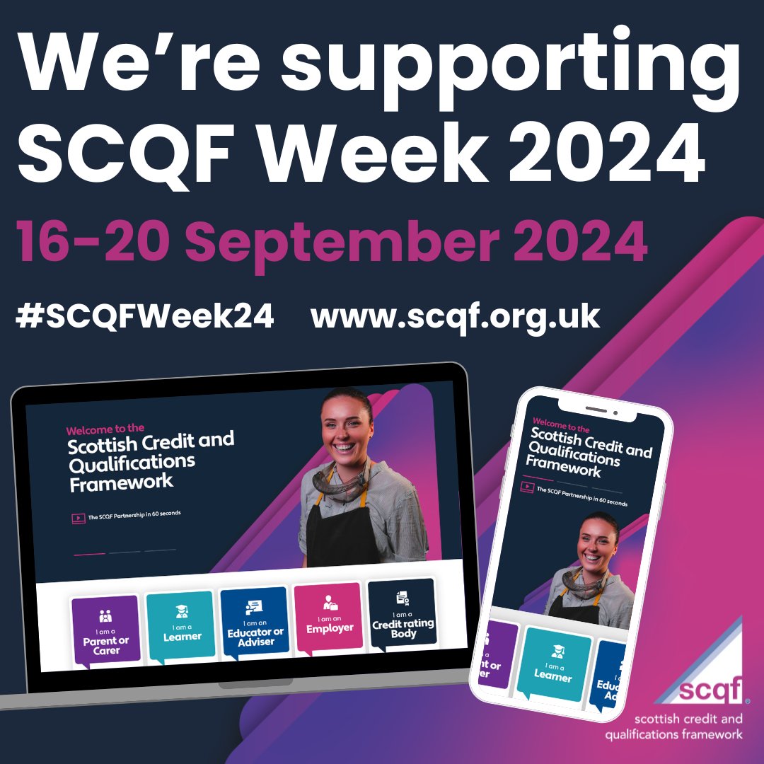 YE_Scotland's tweet image. It’s almost time for #SCQFWeek24! Starting Sept 16, we’re partnering with @SCQFPartnership to celebrate their role in Scotland’s education &amp;amp; employment sectors.